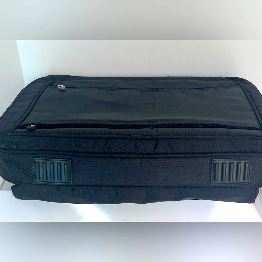 Dark Black Large Sturdy Multi Compartment Laptop Bag by Dell with Strap